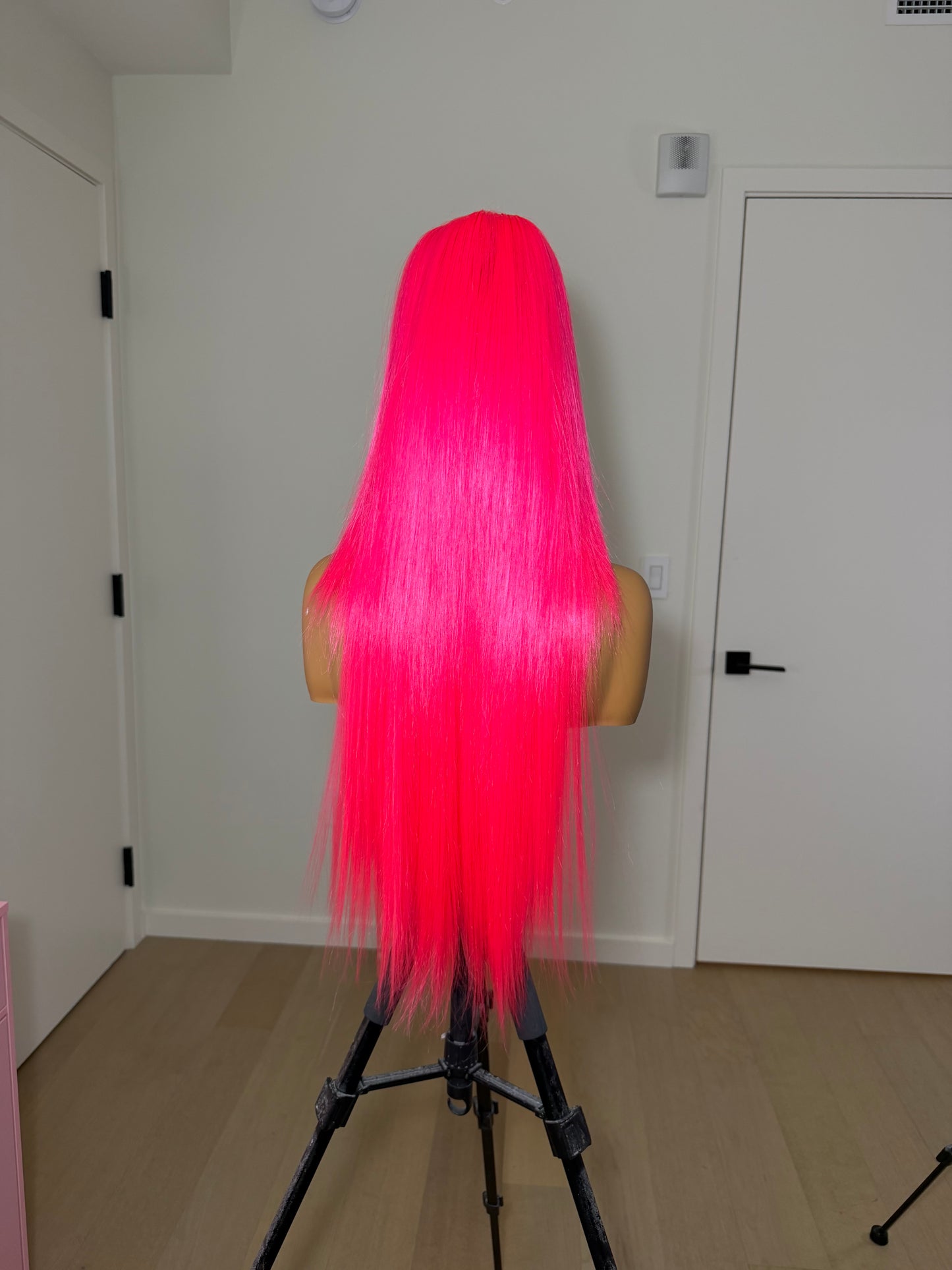 Neon Pink Half Up