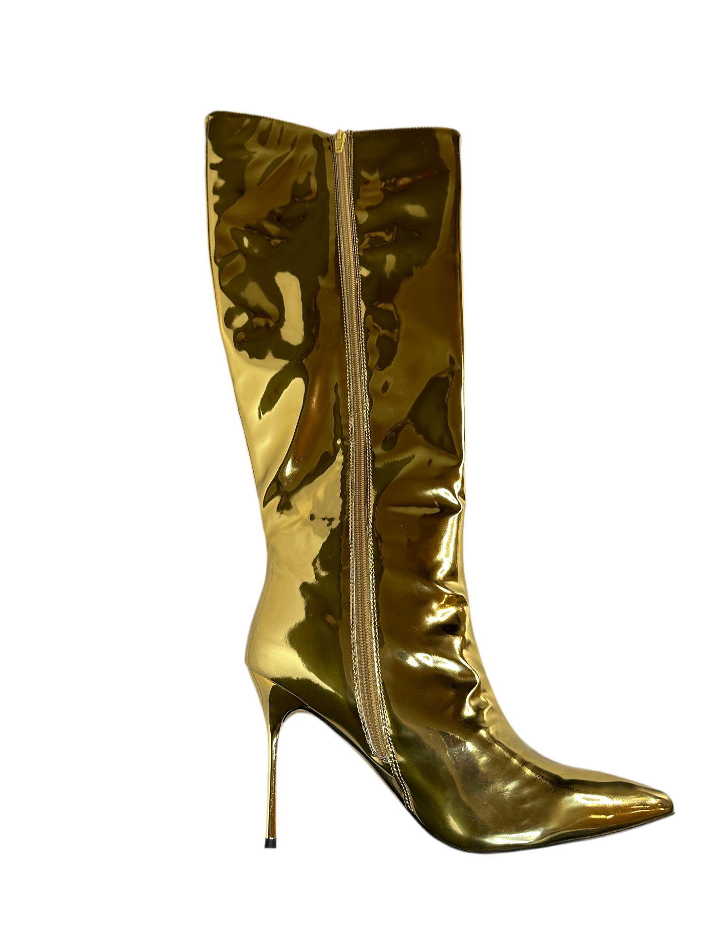 Gold Metallic Knee High Boots
