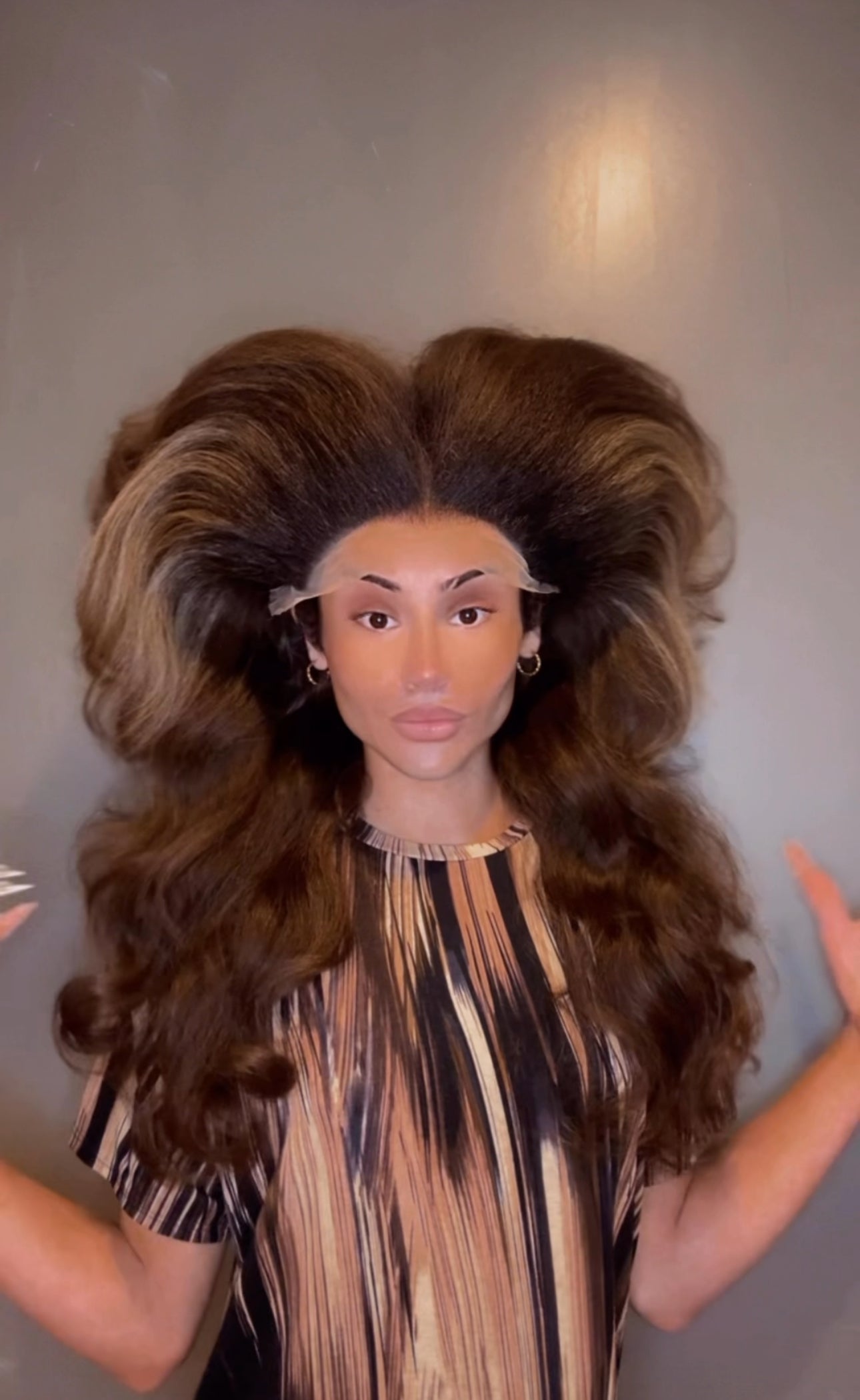 XL Teased Middle Part (Mocha)