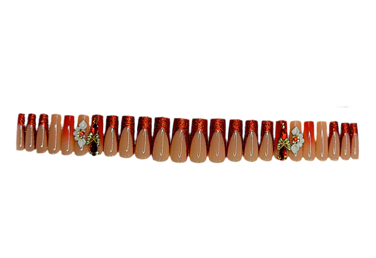 Red French Tip Nails