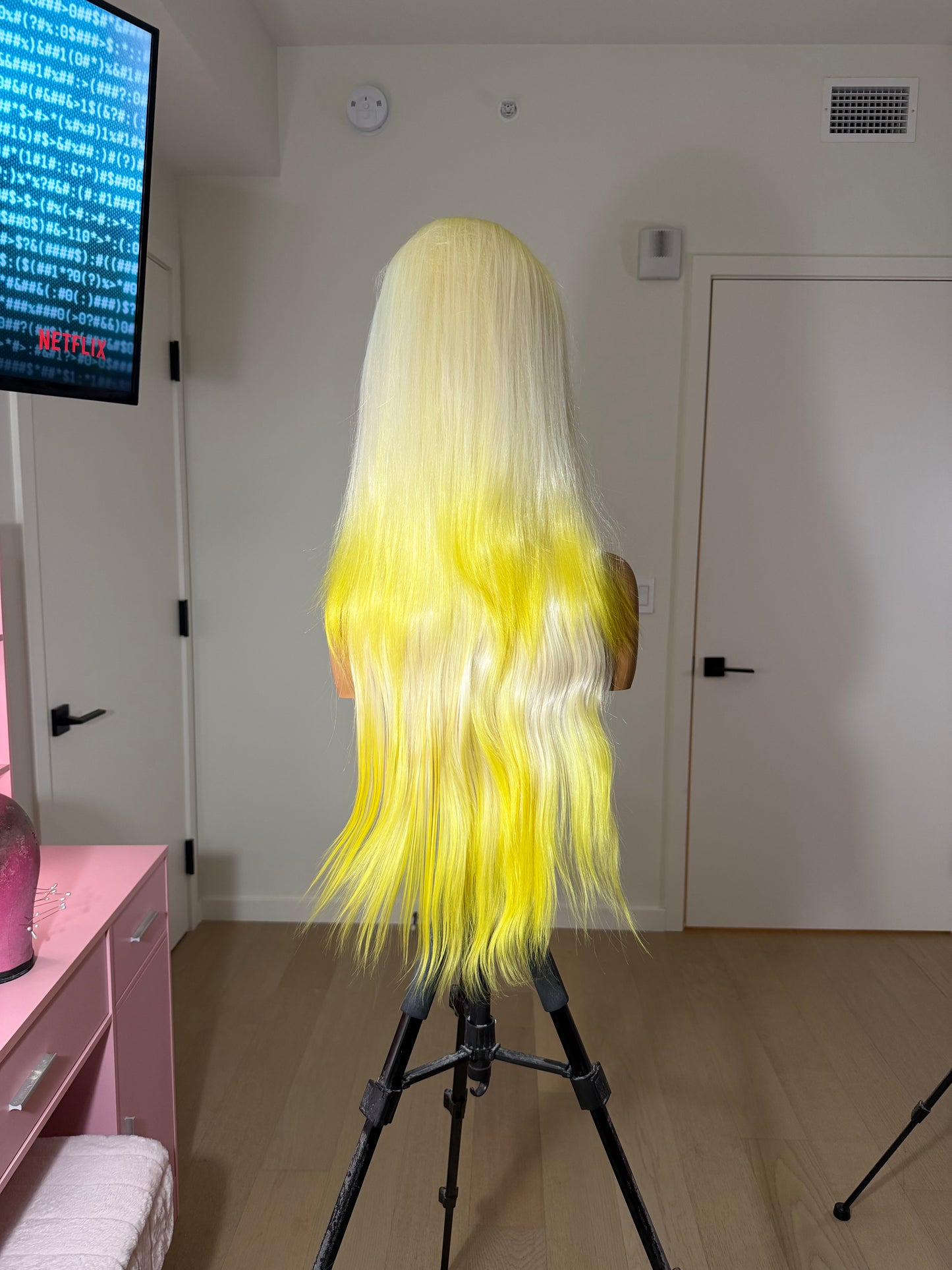 Yellow/Blonde Half Up