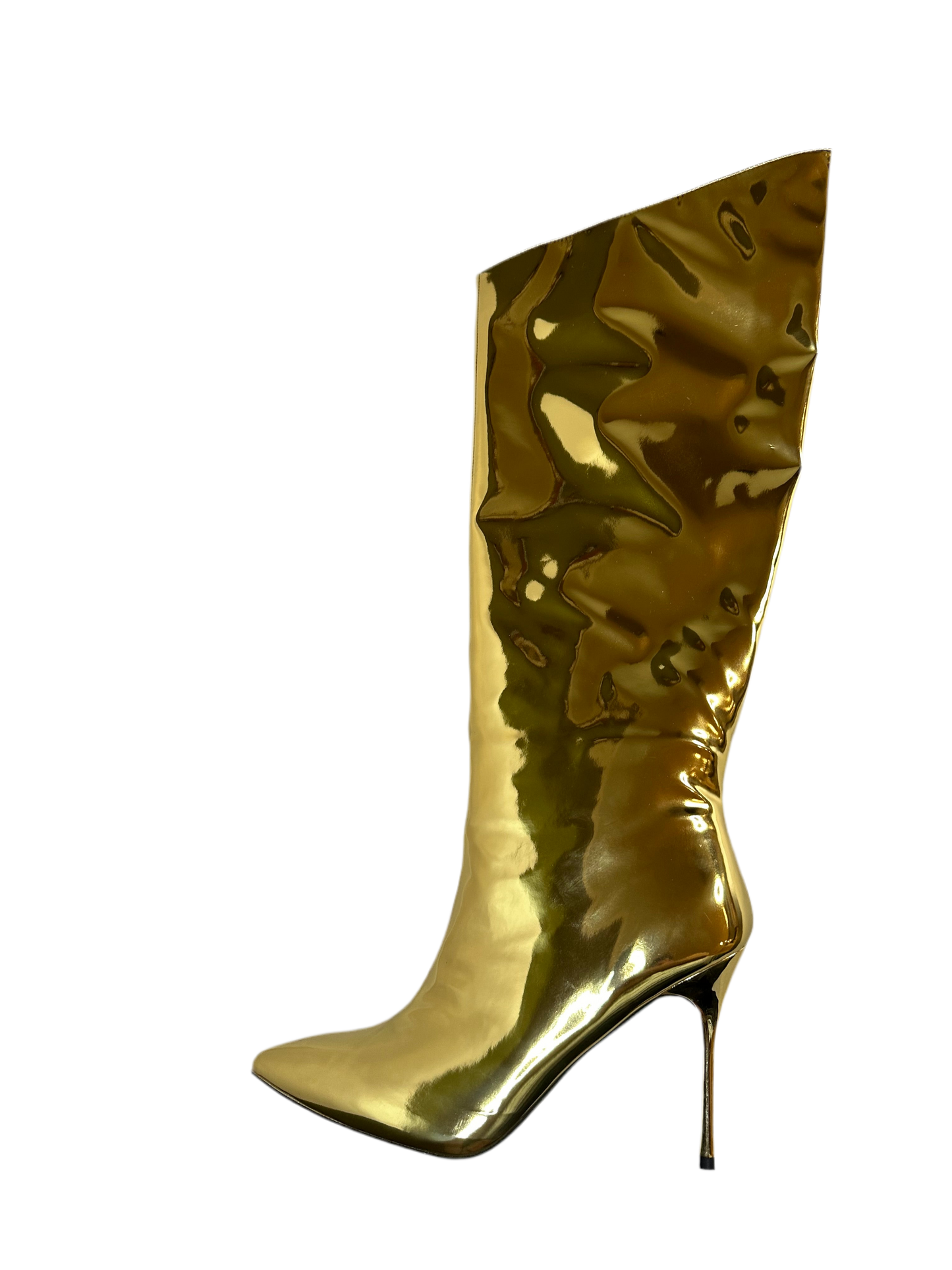 Gold Metallic Knee High Boots