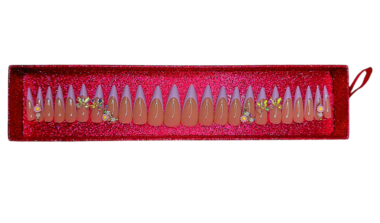 Oval French Tip Nails