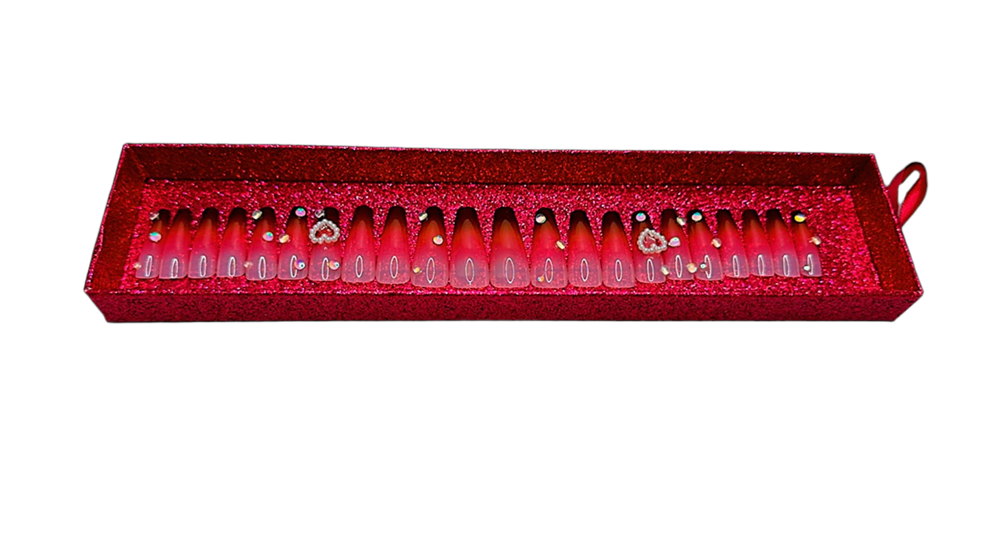 Red Ombre Nails
