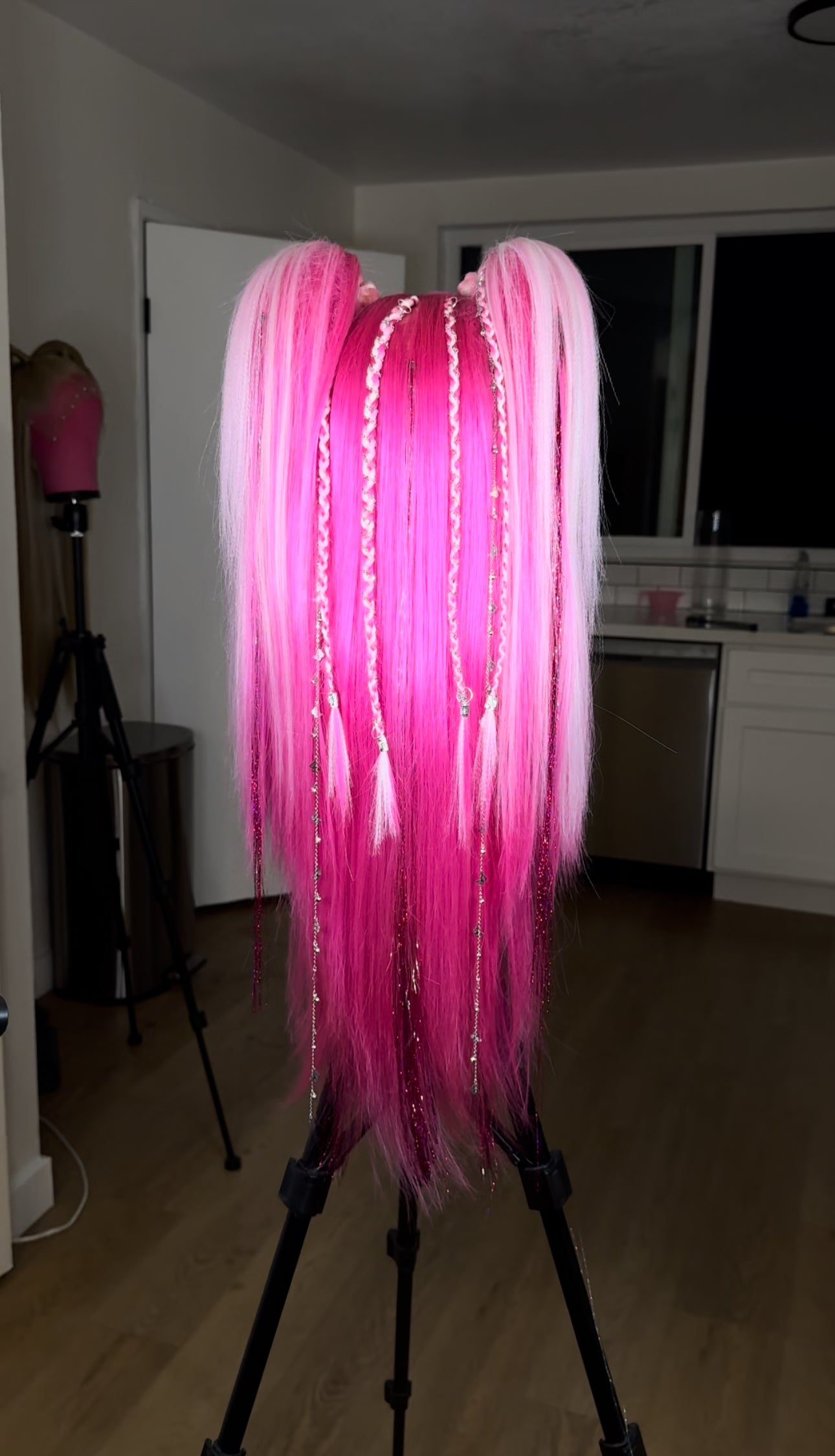 Embellished Pink Pigtails