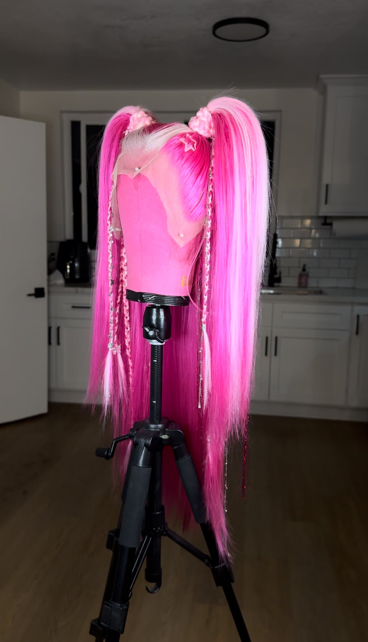 Embellished Pink Pigtails