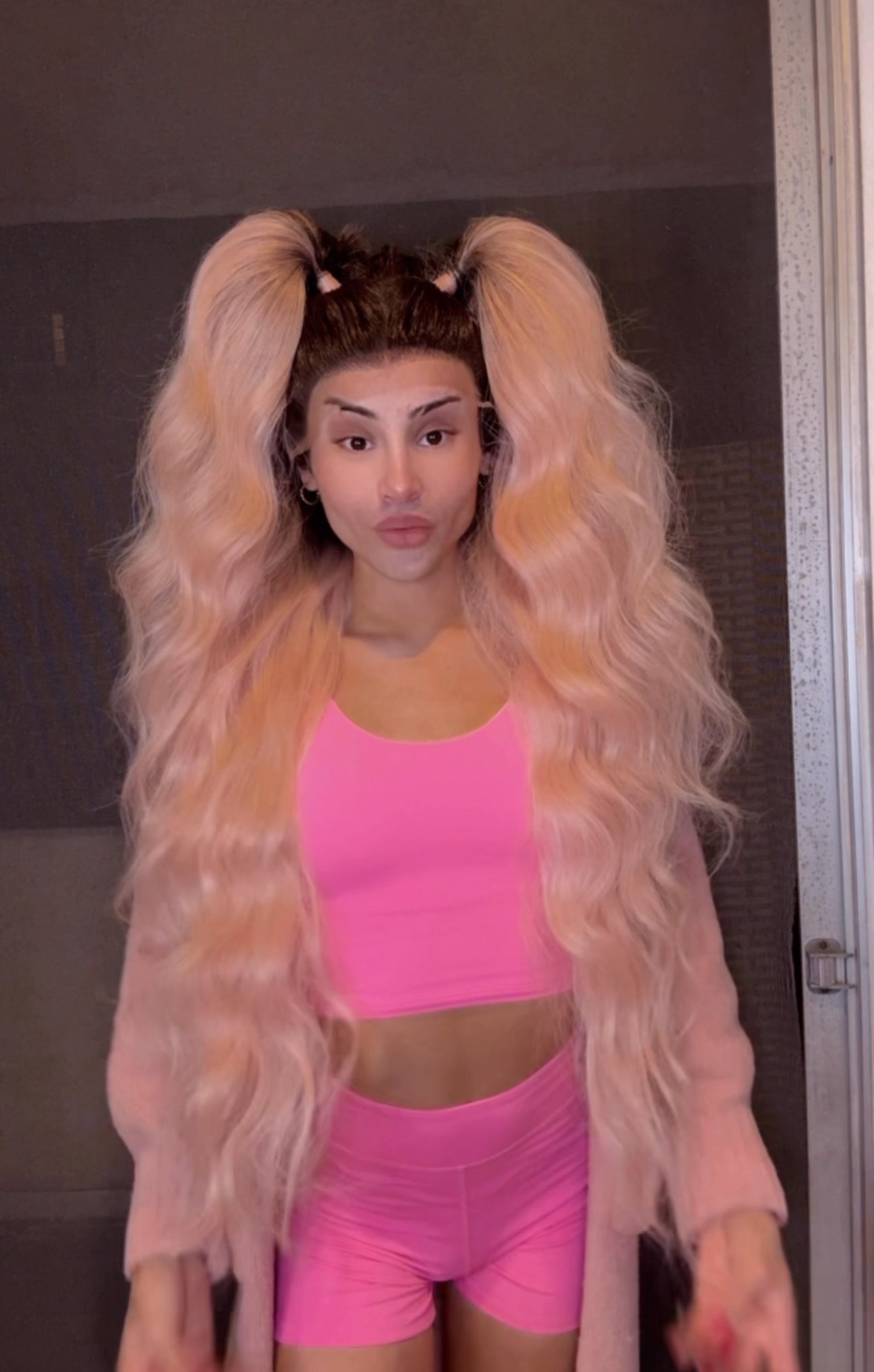 Xtra Long Rose Pigtails