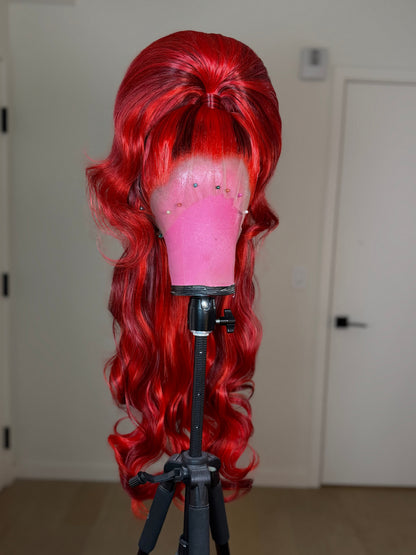 Crimson Doll Half Up