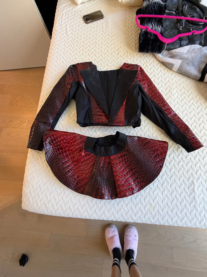 Red Blazer W/ Skirt