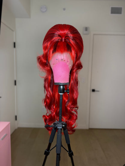 Crimson Doll Half Up
