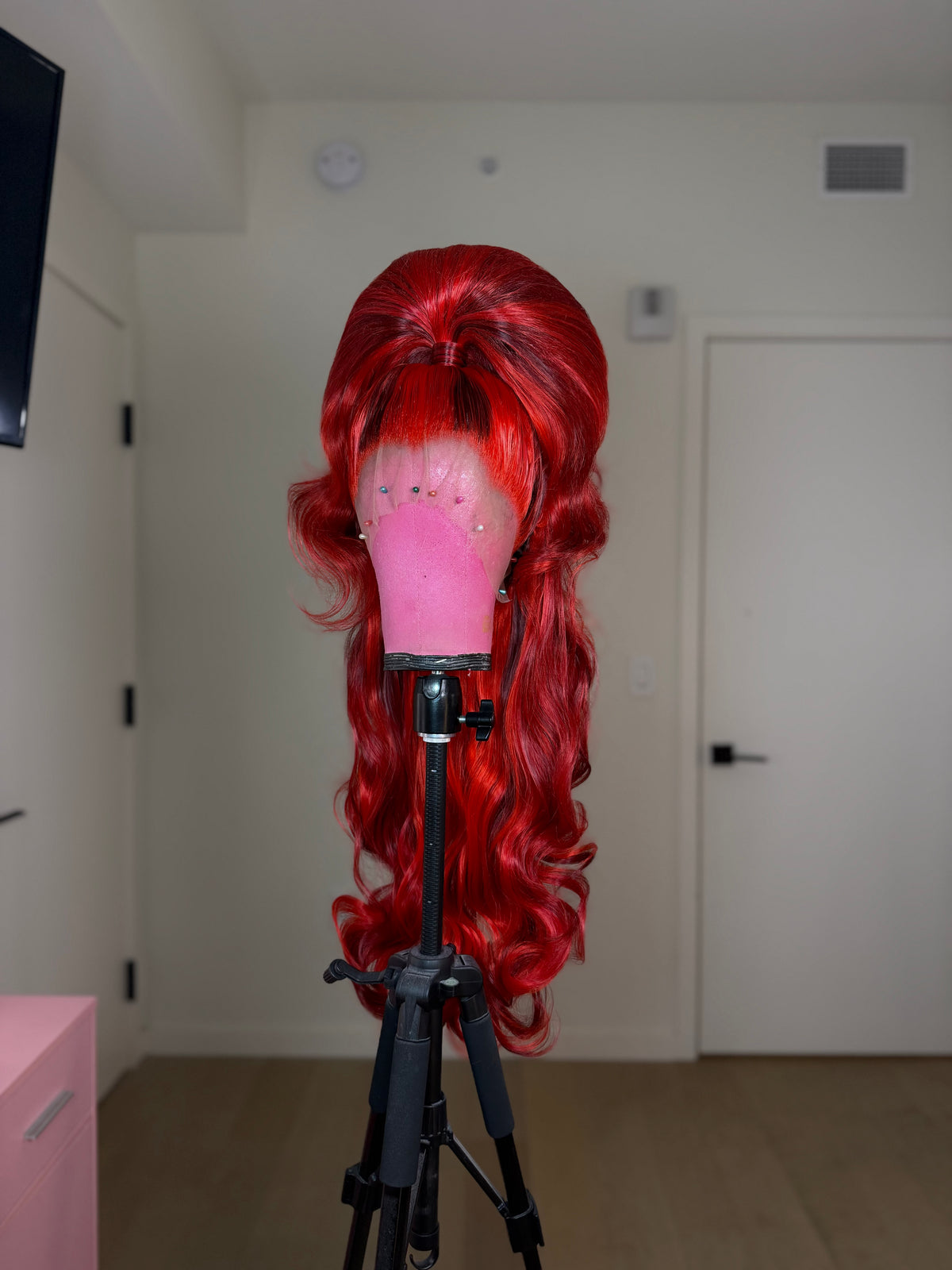 Crimson Doll Half Up