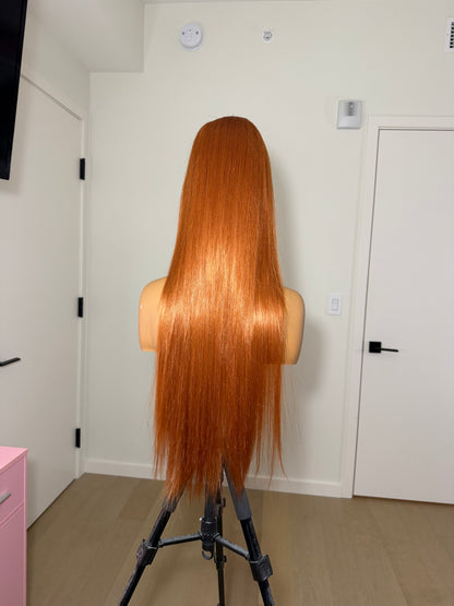 copper brown half up