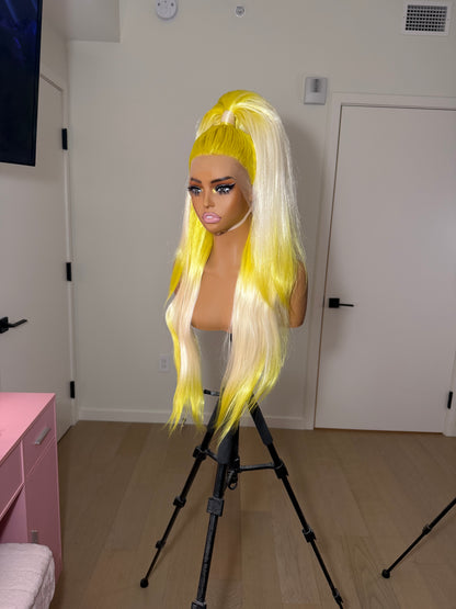 Yellow/Blonde Half Up