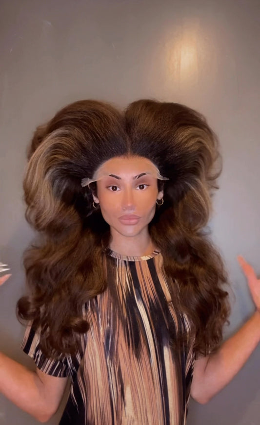 XL Teased Middle Part (Mocha)