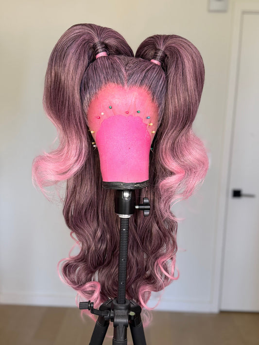 Ombré Pink Pigtails