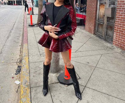 Red Blazer W/ Skirt