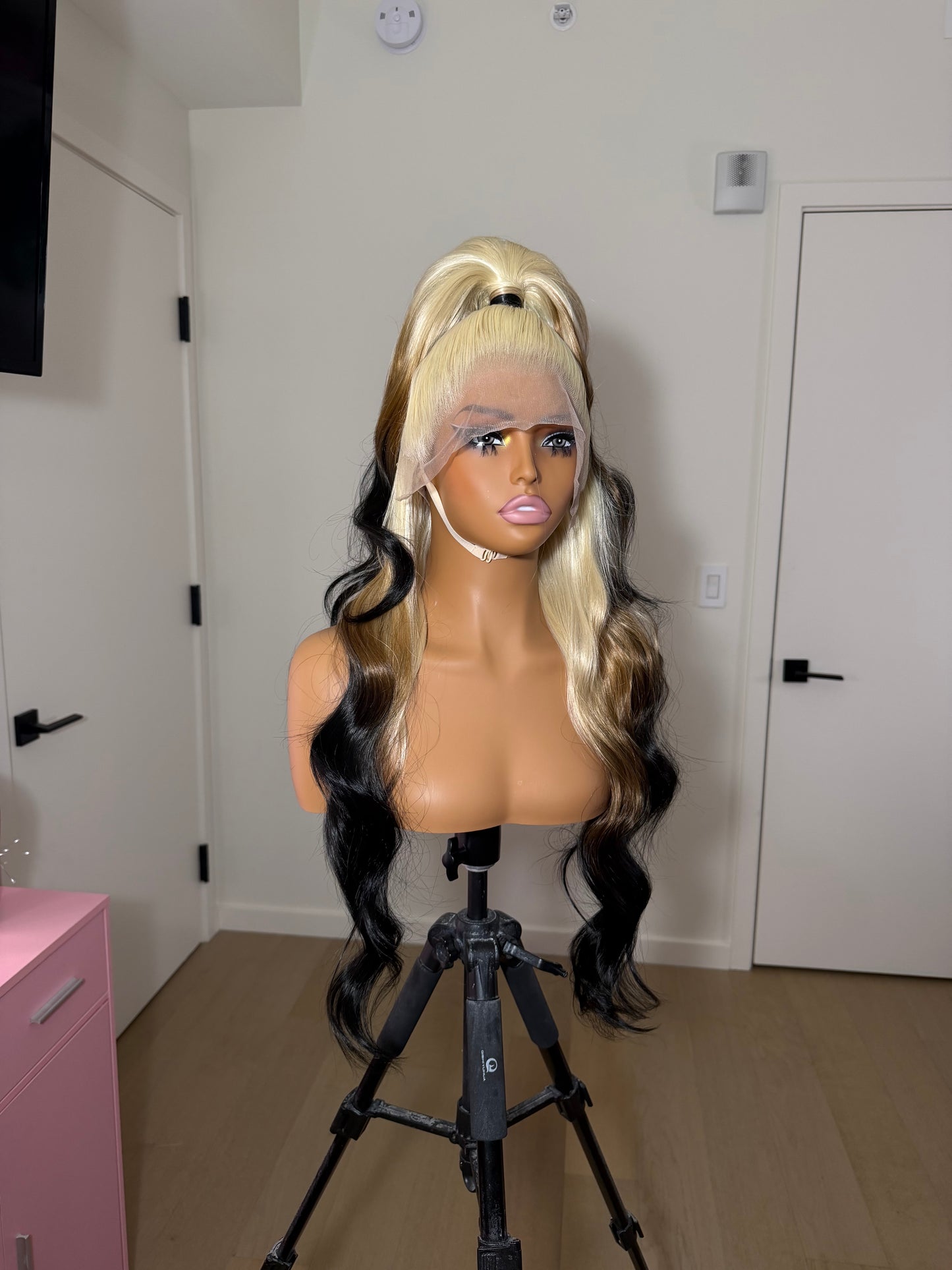 Reverse Ombré Half Up