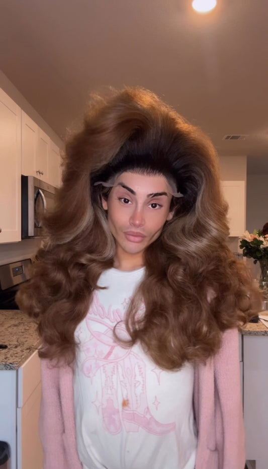 Brunette Double Stack Dance Hair