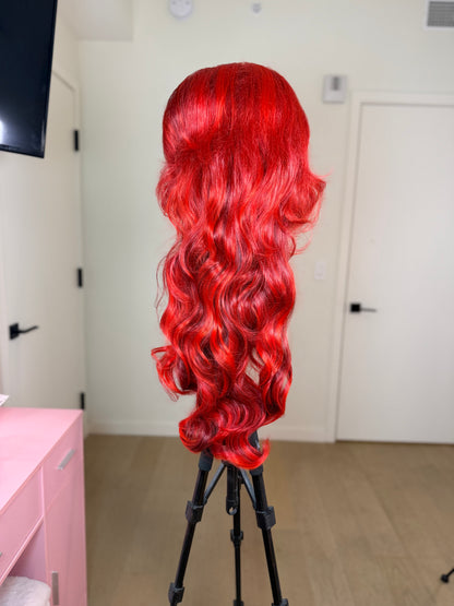 Crimson Doll Half Up