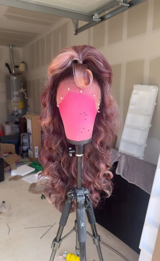 Purple/Pink Half Up