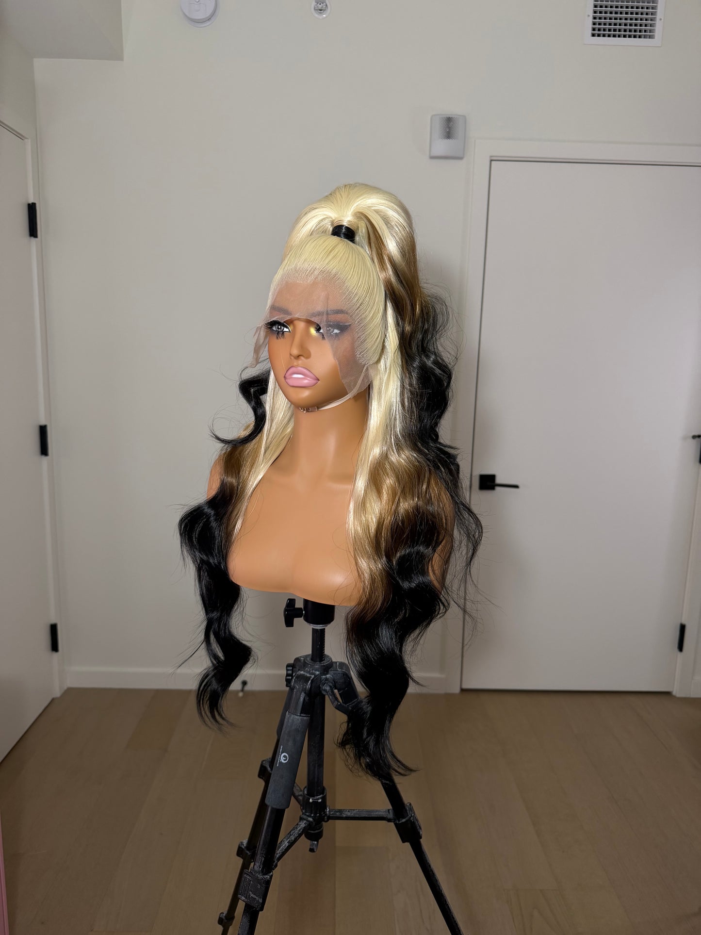 Reverse Ombré Half Up