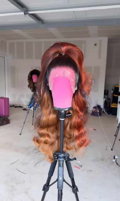 Auburn Mix Half Up Pony