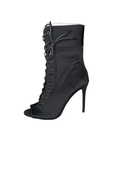 Open Toe Black Ankle Boots