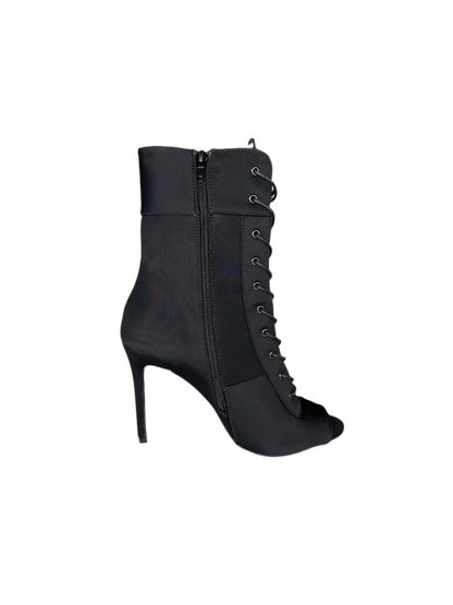 Open Toe Black Ankle Boots