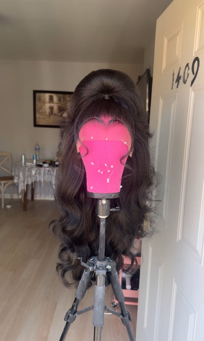 Black Half Up w/ Bangs