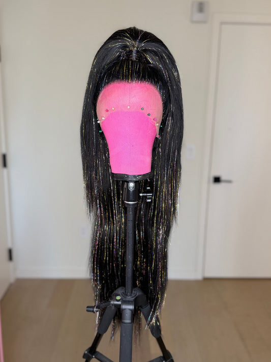 Midnight Sparkle Half Up