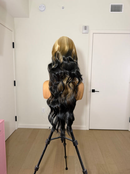 Reverse Ombré Half Up