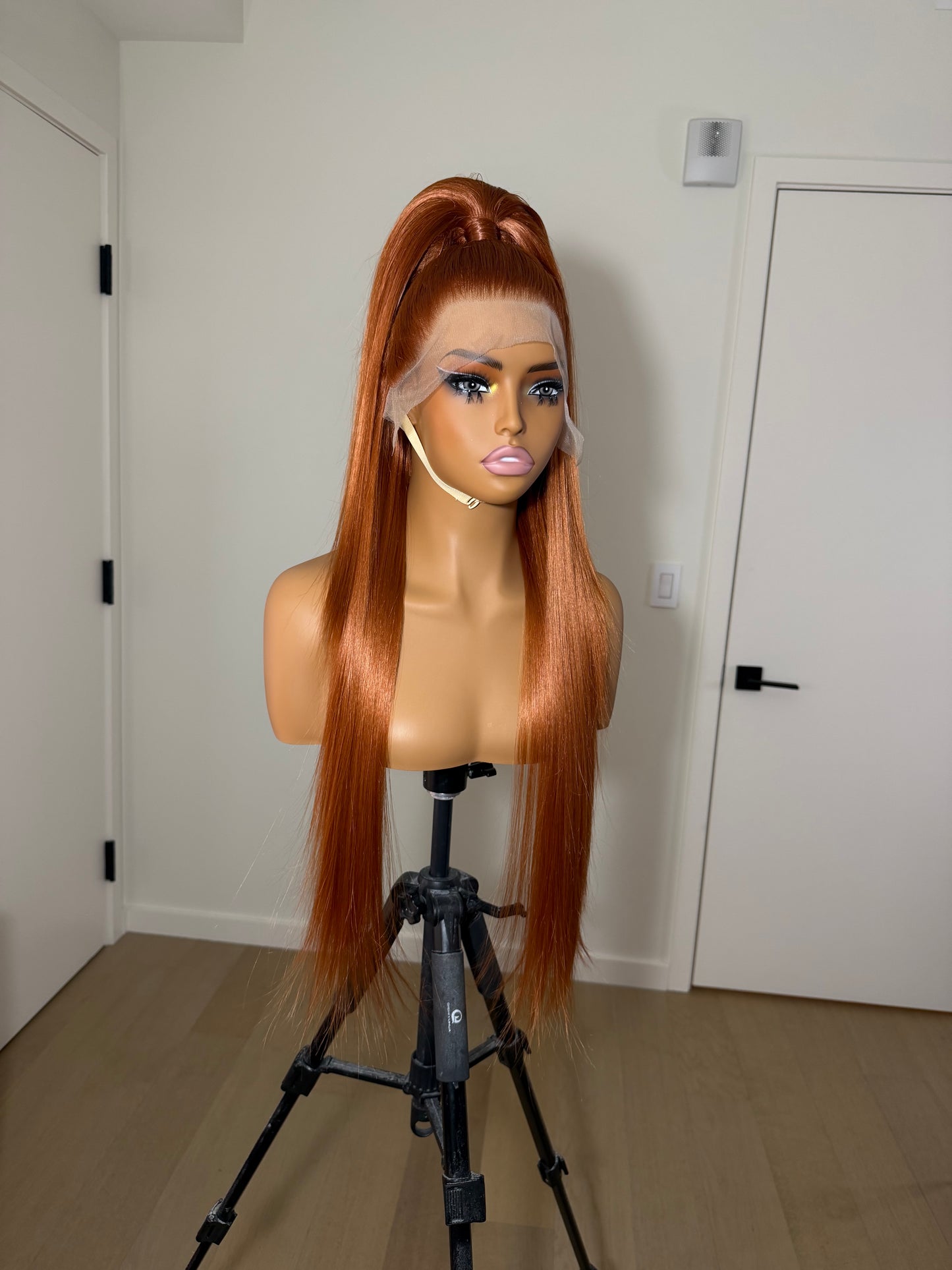 copper brown half up