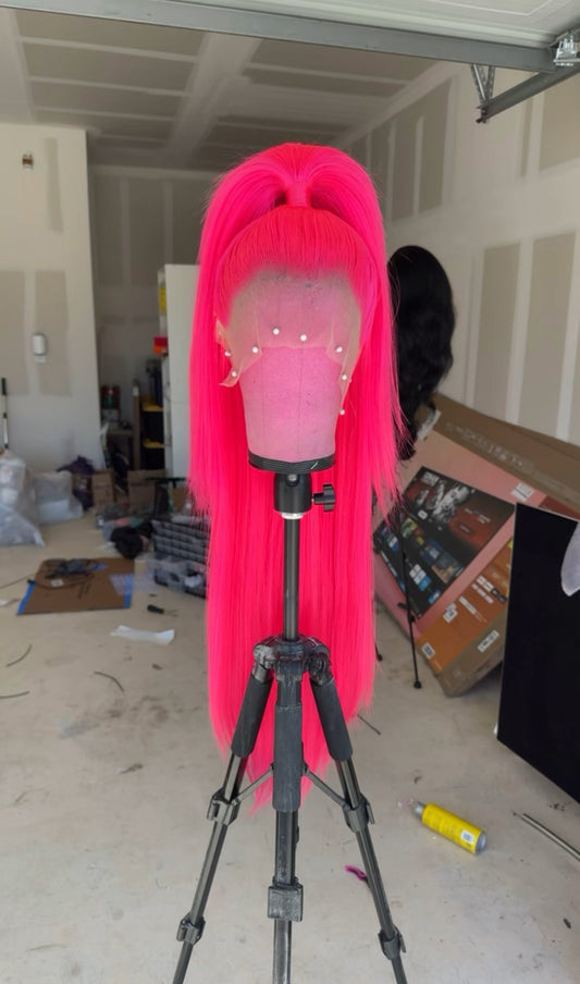 Electric Pink Half Up
