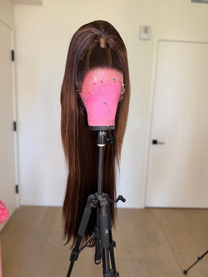 Brown Half Up