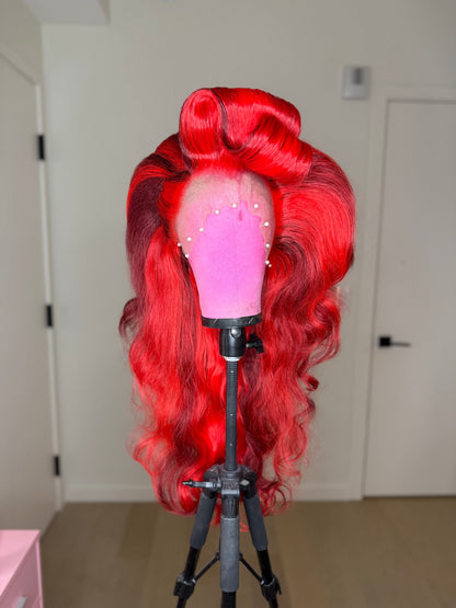 Crimson Doll Drag Wig