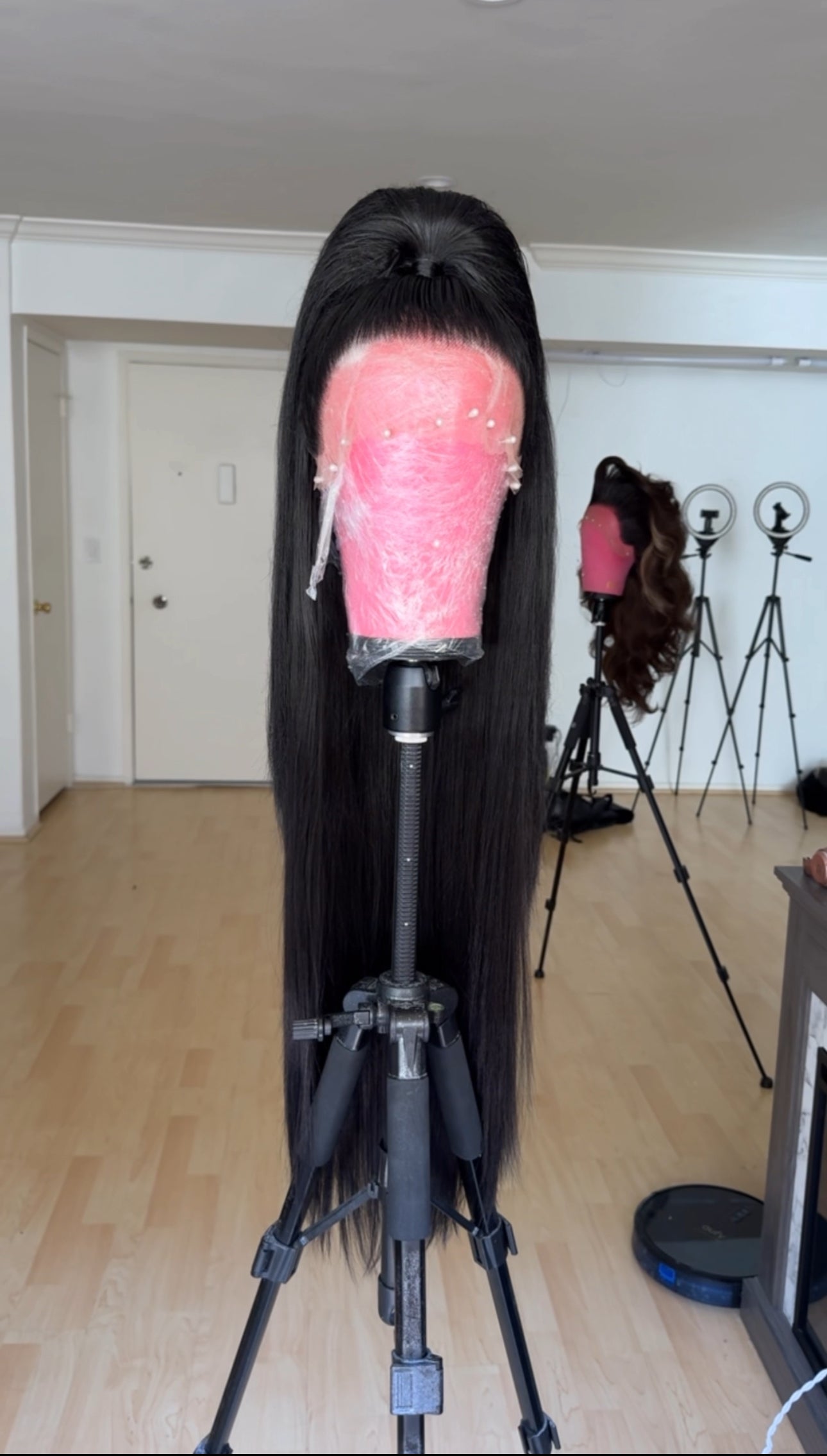 Black Half Up Pony