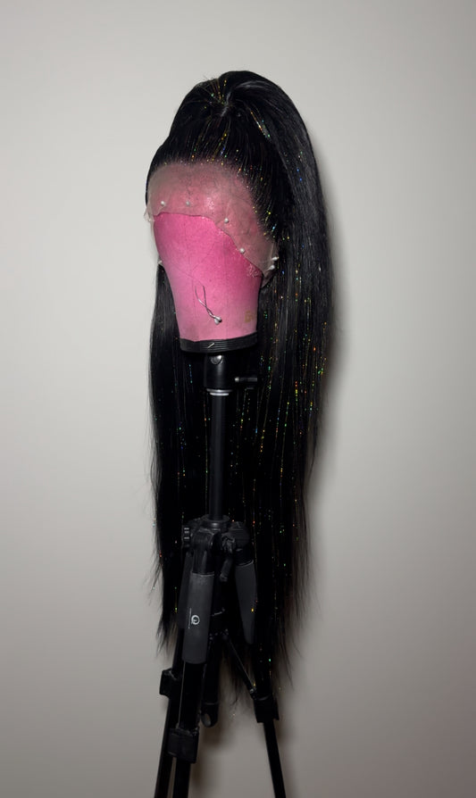 Midnight Sparkle Half Up (Tinsel)
