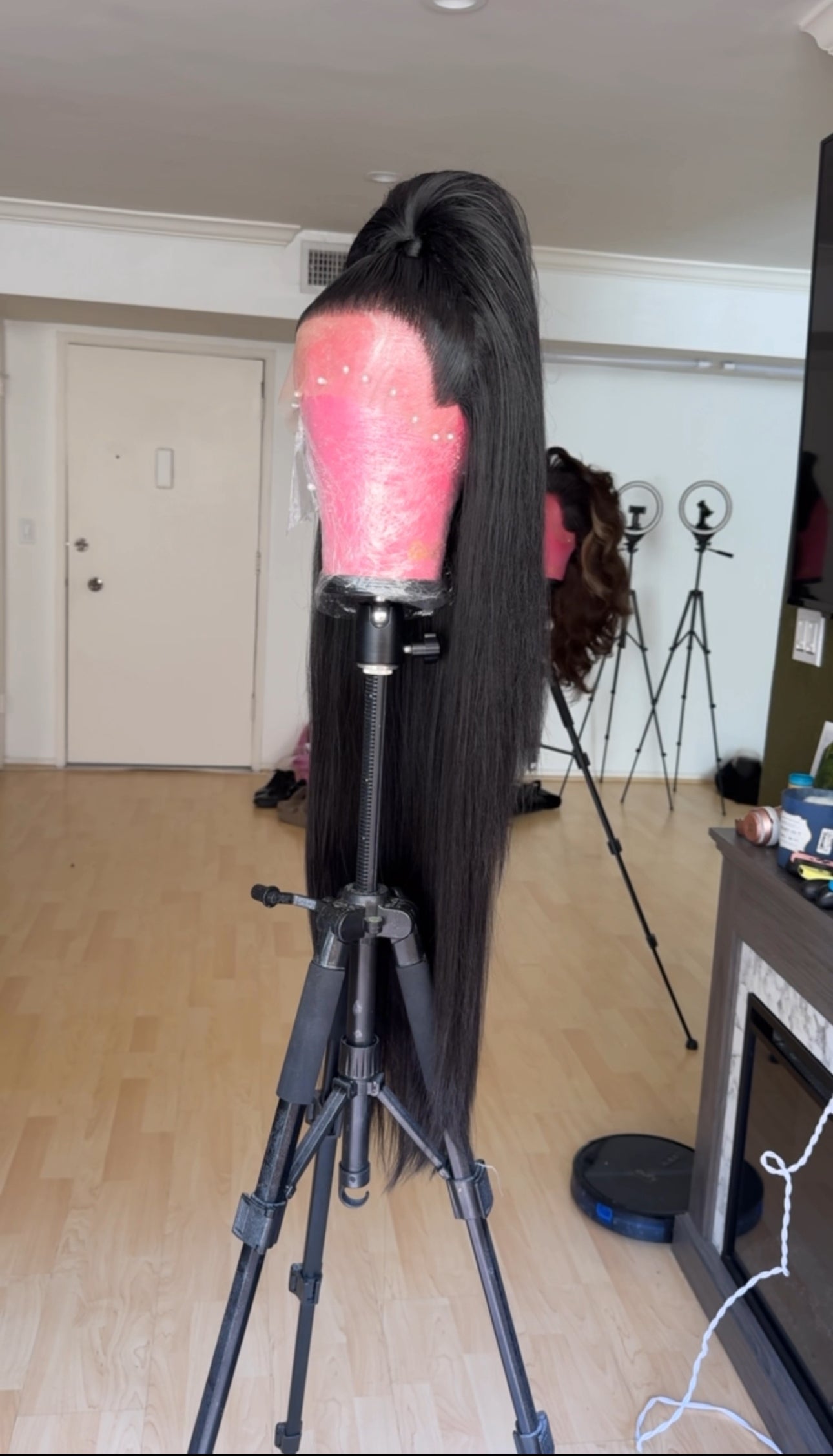 Black Half Up Pony