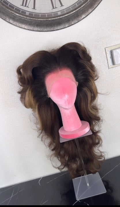 Brunette Flip Bang Styled