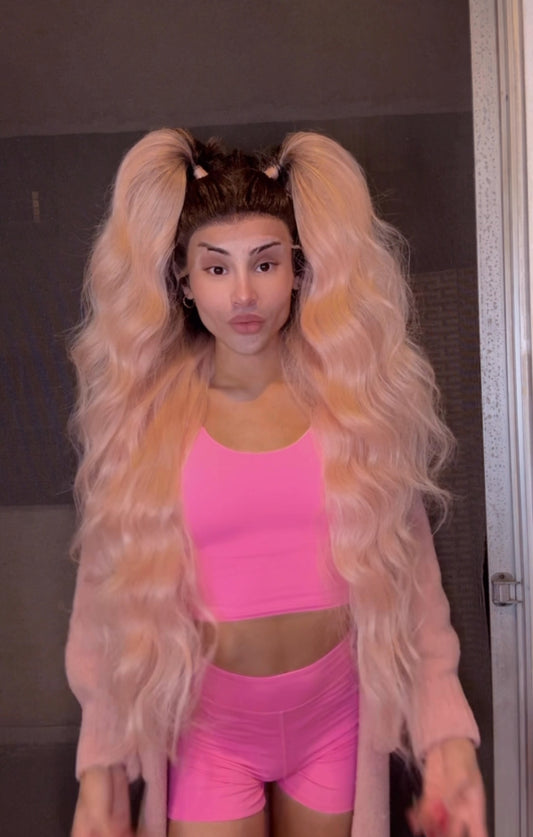 Xtra Long Rose Pigtails