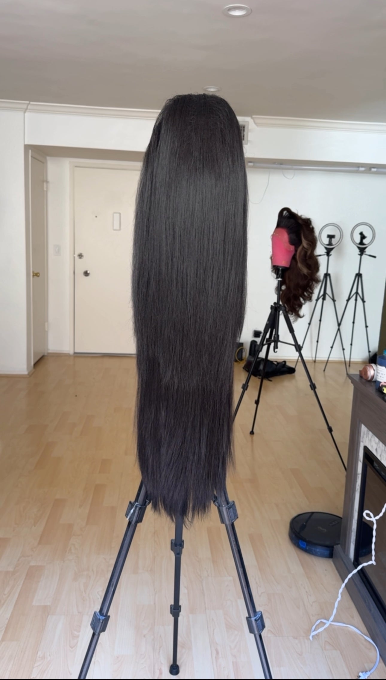 Black Half Up Pony