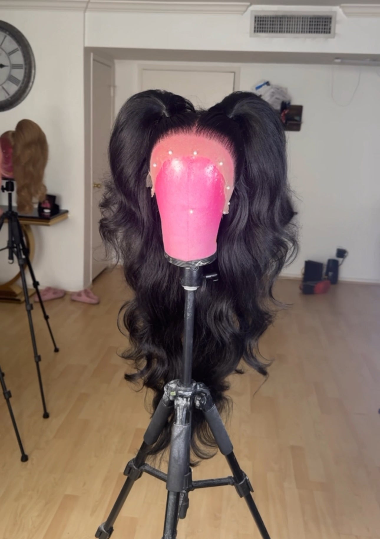 Long Black Pigtails