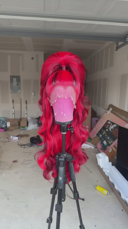 Crimson Doll Half Up