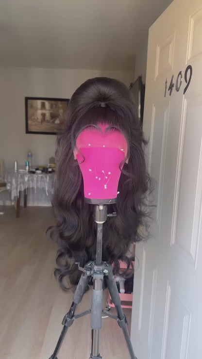 Black Half Up w/ Bangs