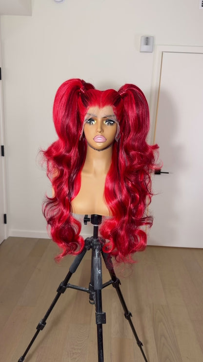 Crimson Pigtails (bby hairs)