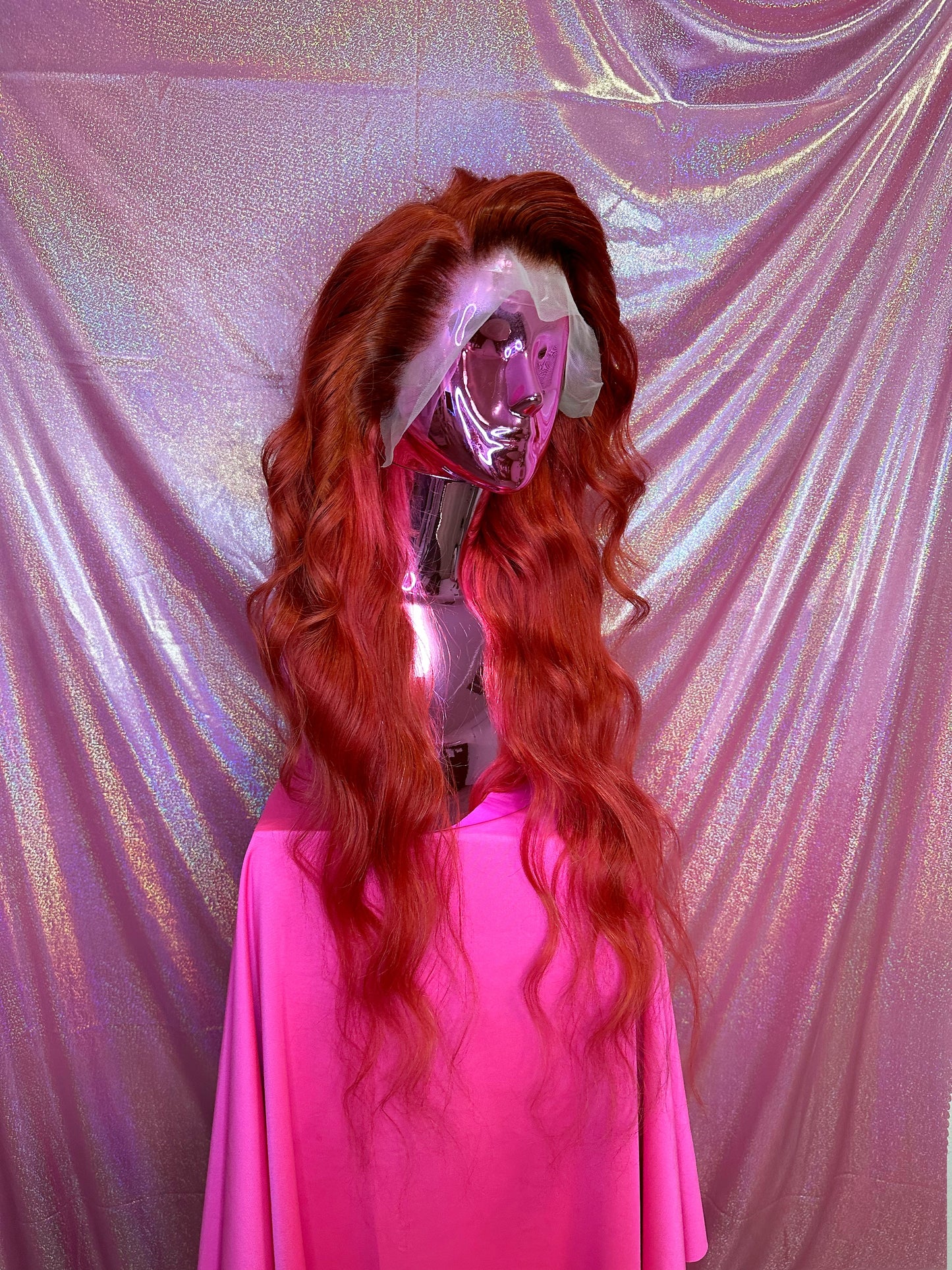 Human Hair Rooted Cherry Red