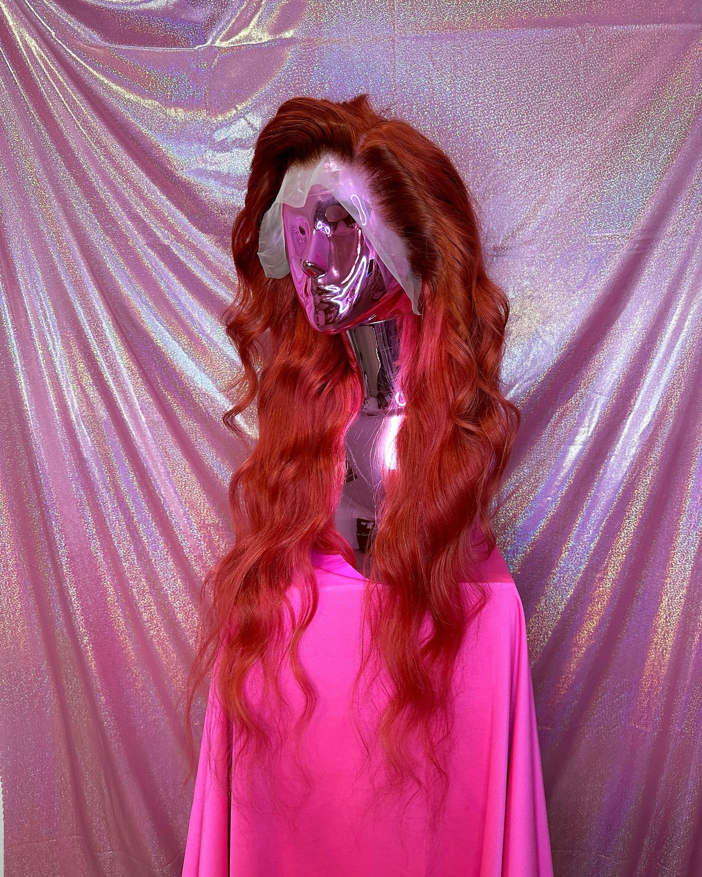 Human Hair Rooted Cherry Red
