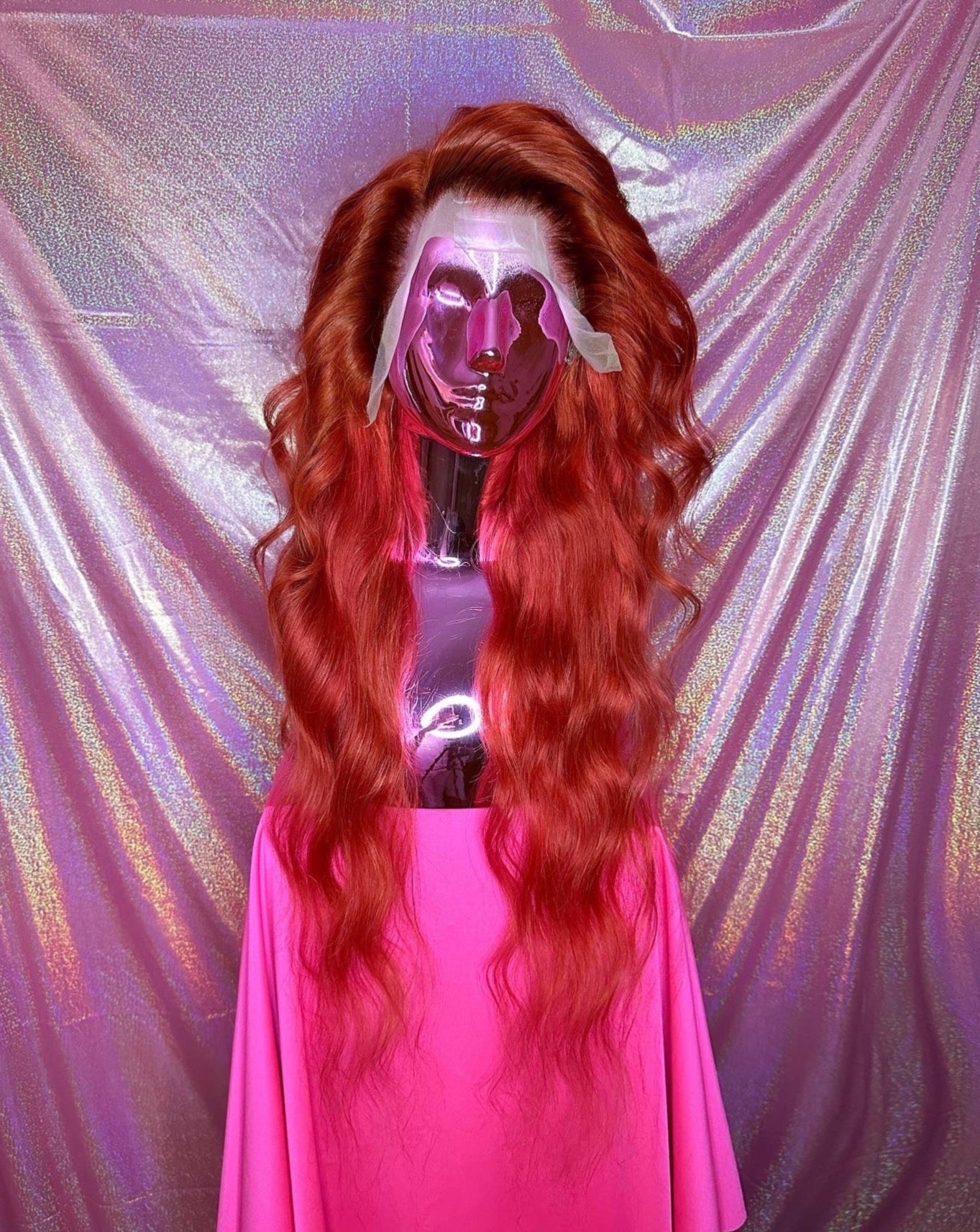 Human Hair Rooted Cherry Red